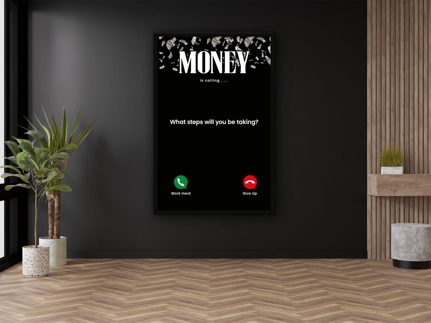 Money is Calling Wall art