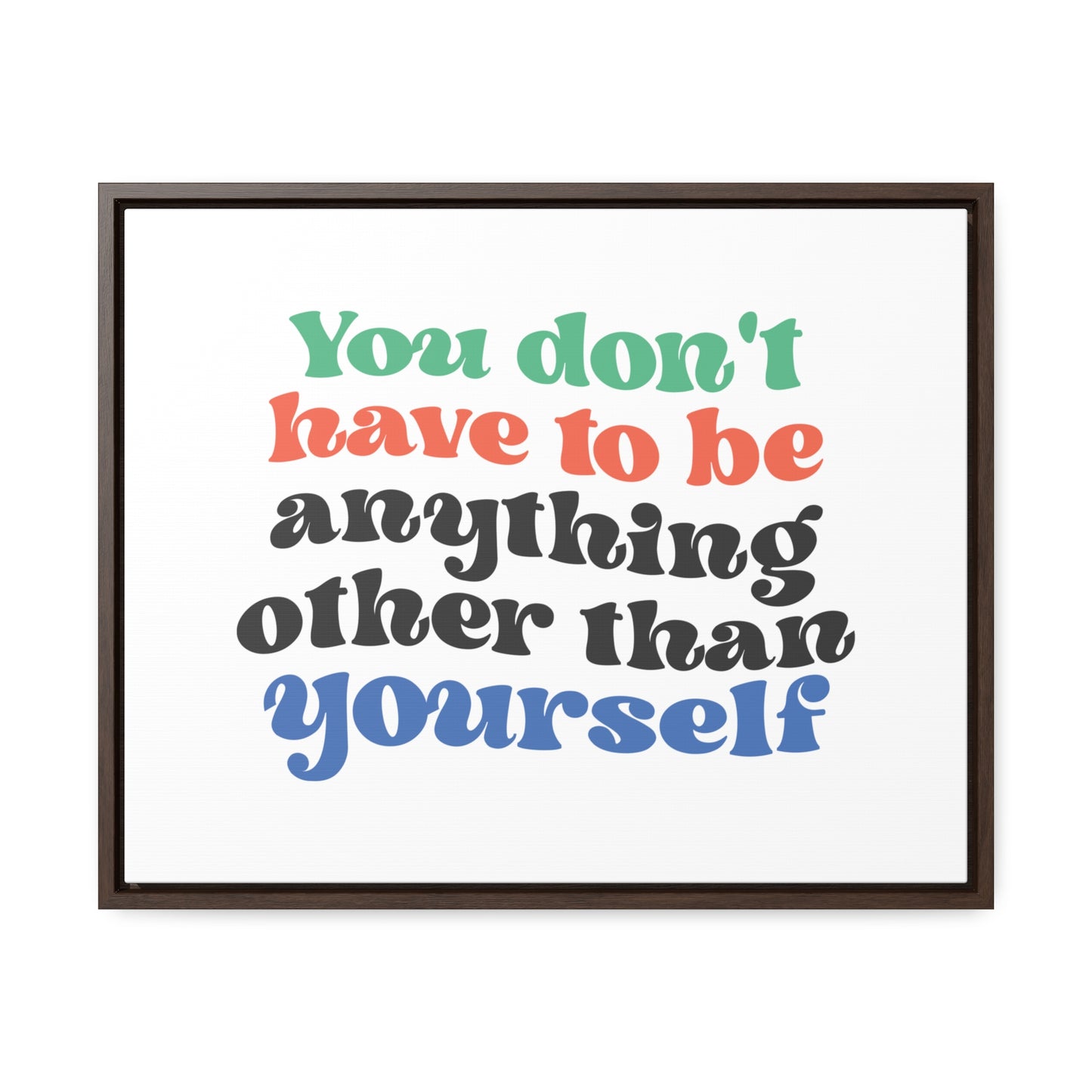 You Don't Have To Be anything other Than Yourself Wall Art