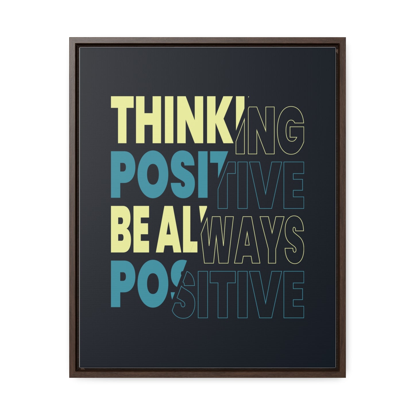 Thinking Positive Be Always Positive Wall Art Canvas