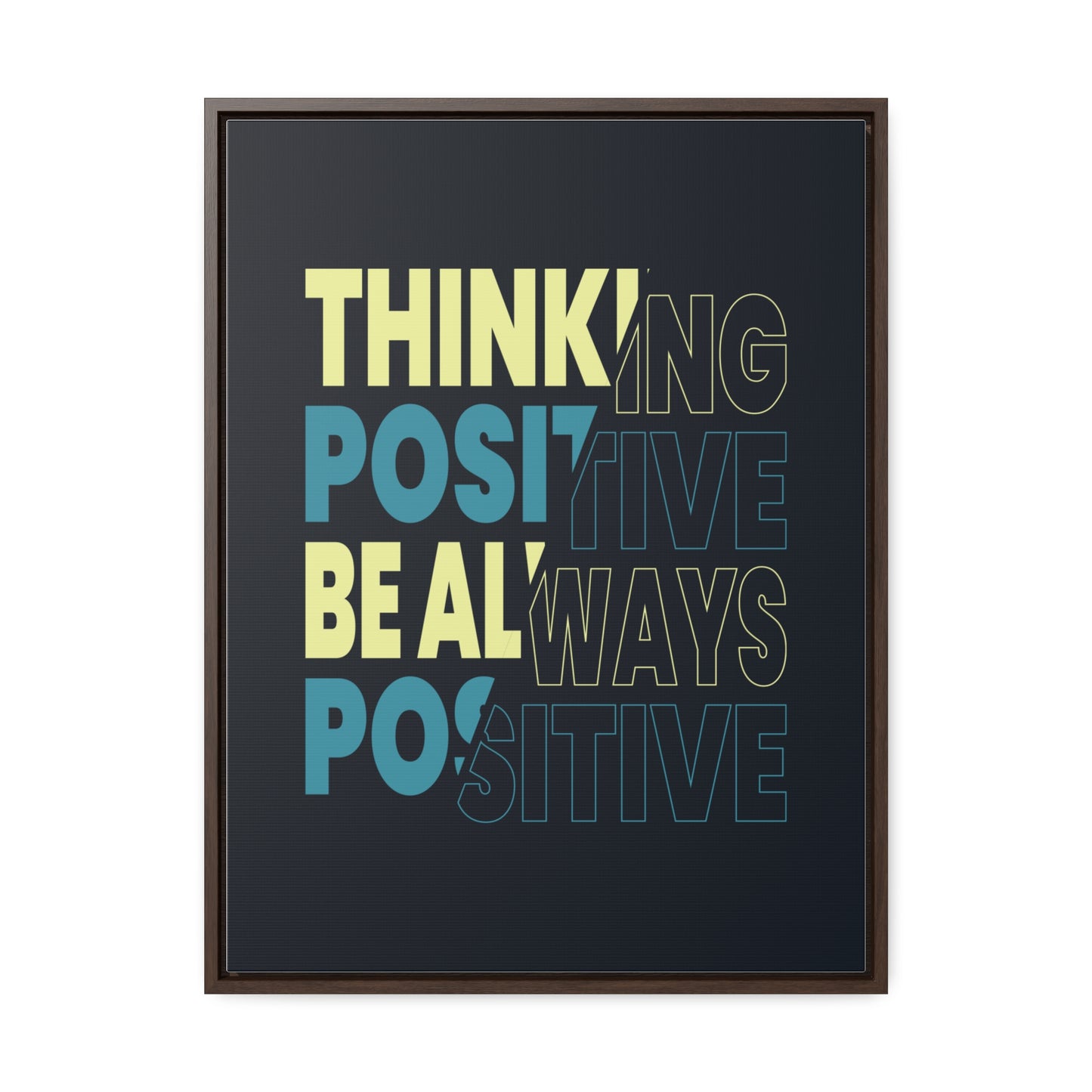 Thinking Positive Be Always Positive Wall Art Canvas