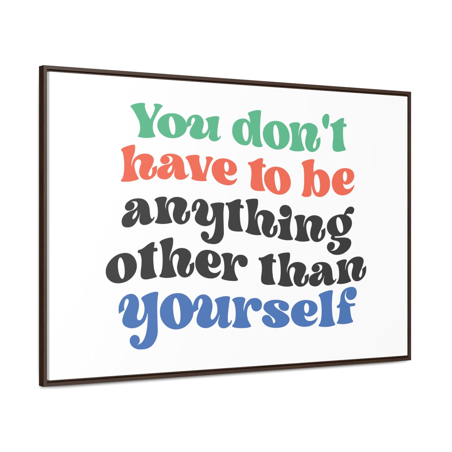 You Don't Have To Be anything other Than Yourself Wall Art