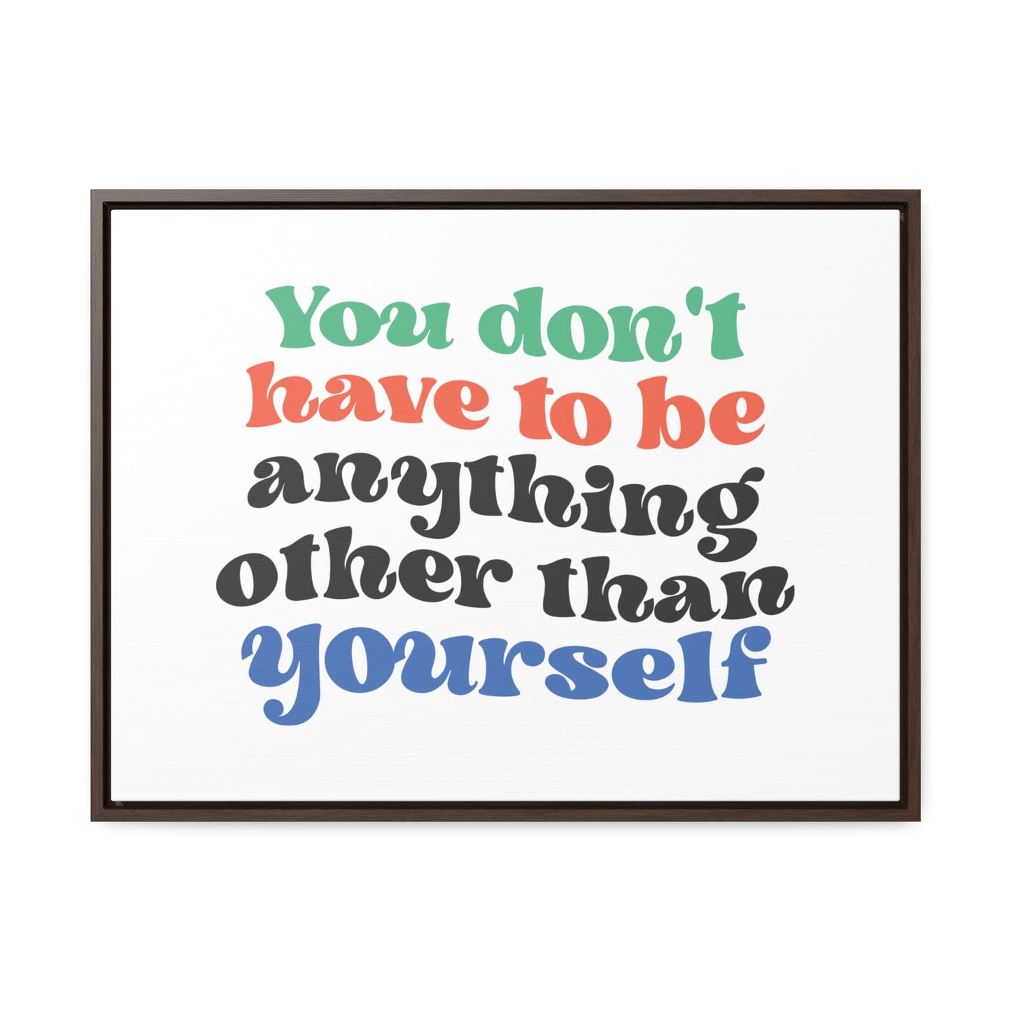 You Don't Have To Be anything other Than Yourself Wall Art