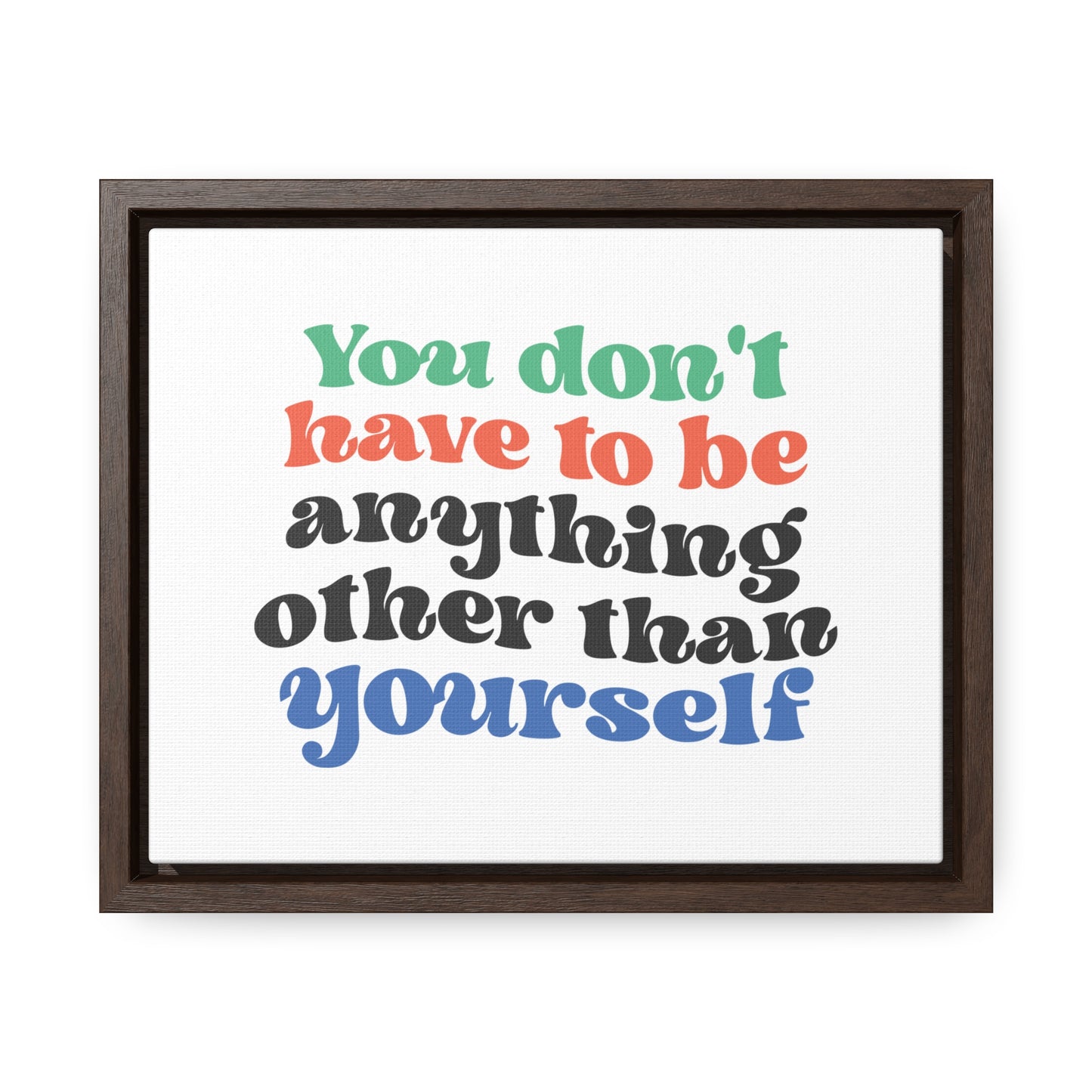 You Don't Have To Be anything other Than Yourself Wall Art