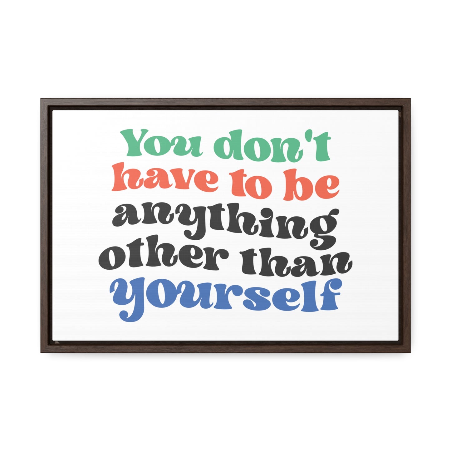 You Don't Have To Be anything other Than Yourself Wall Art