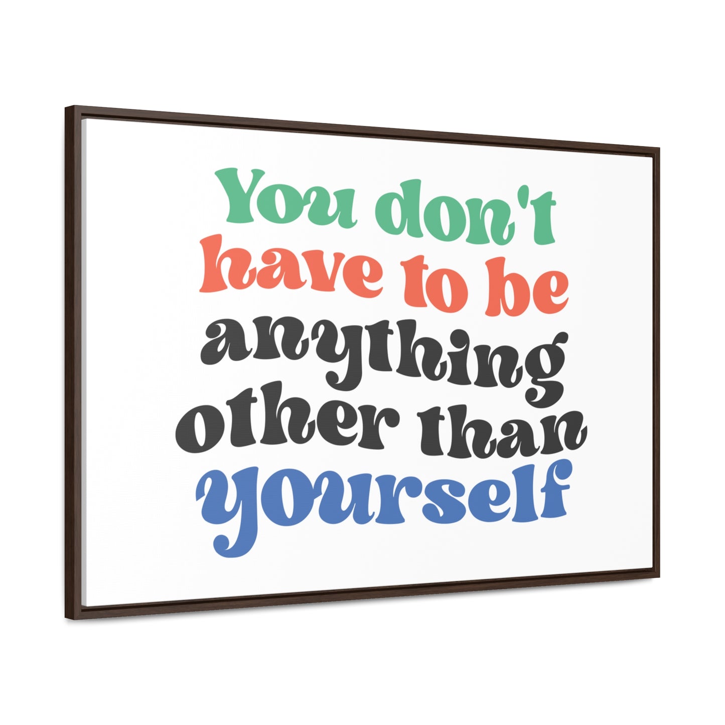 You Don't Have To Be anything other Than Yourself Wall Art