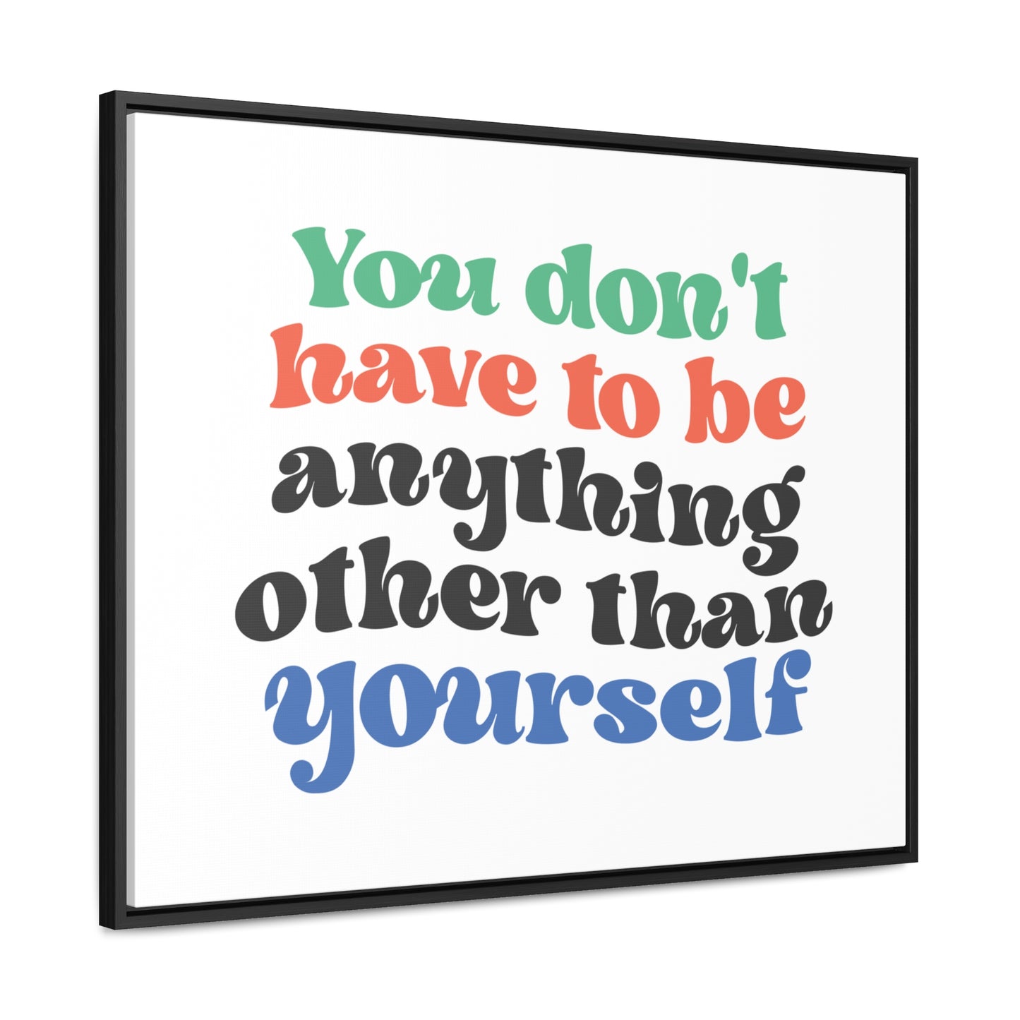 You Don't Have To Be anything other Than Yourself Wall Art