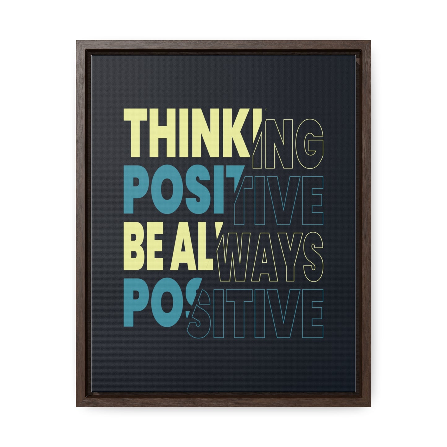 Thinking Positive Be Always Positive Wall Art Canvas