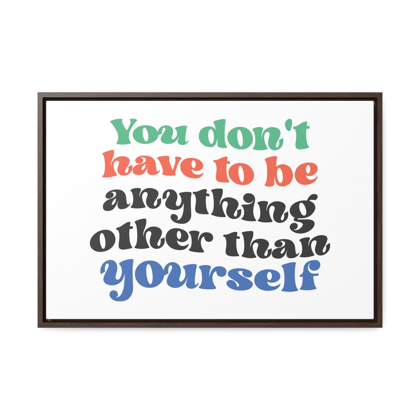 You Don't Have To Be anything other Than Yourself Wall Art