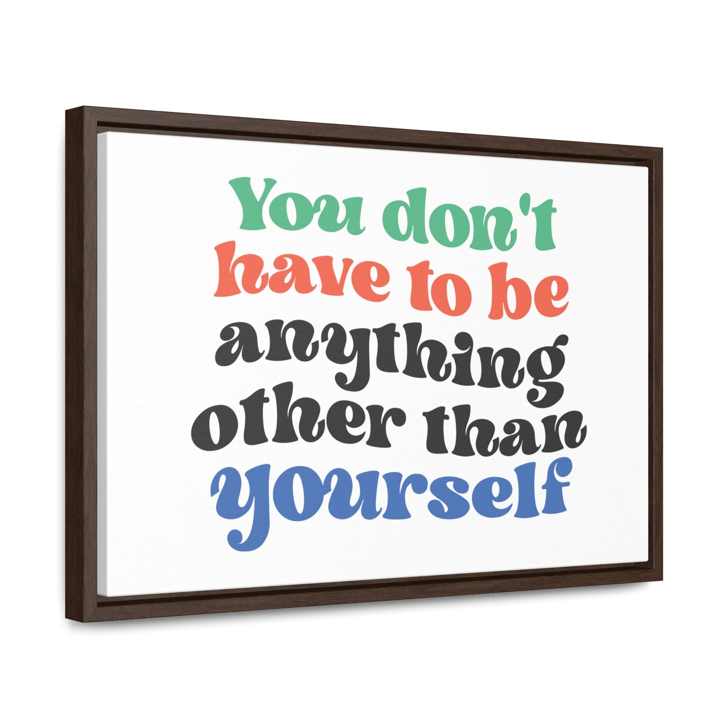 You Don't Have To Be anything other Than Yourself Wall Art