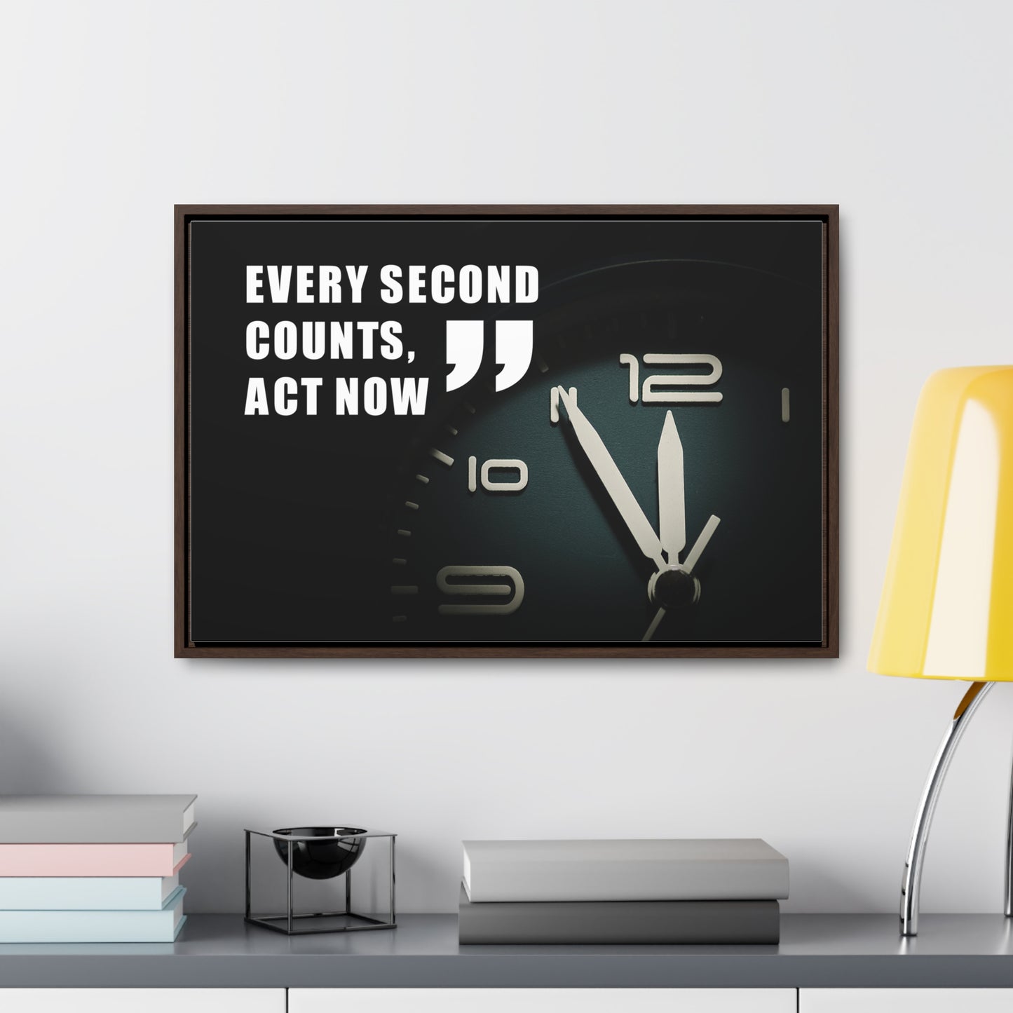Every Second Counts, Act Now Wall Art