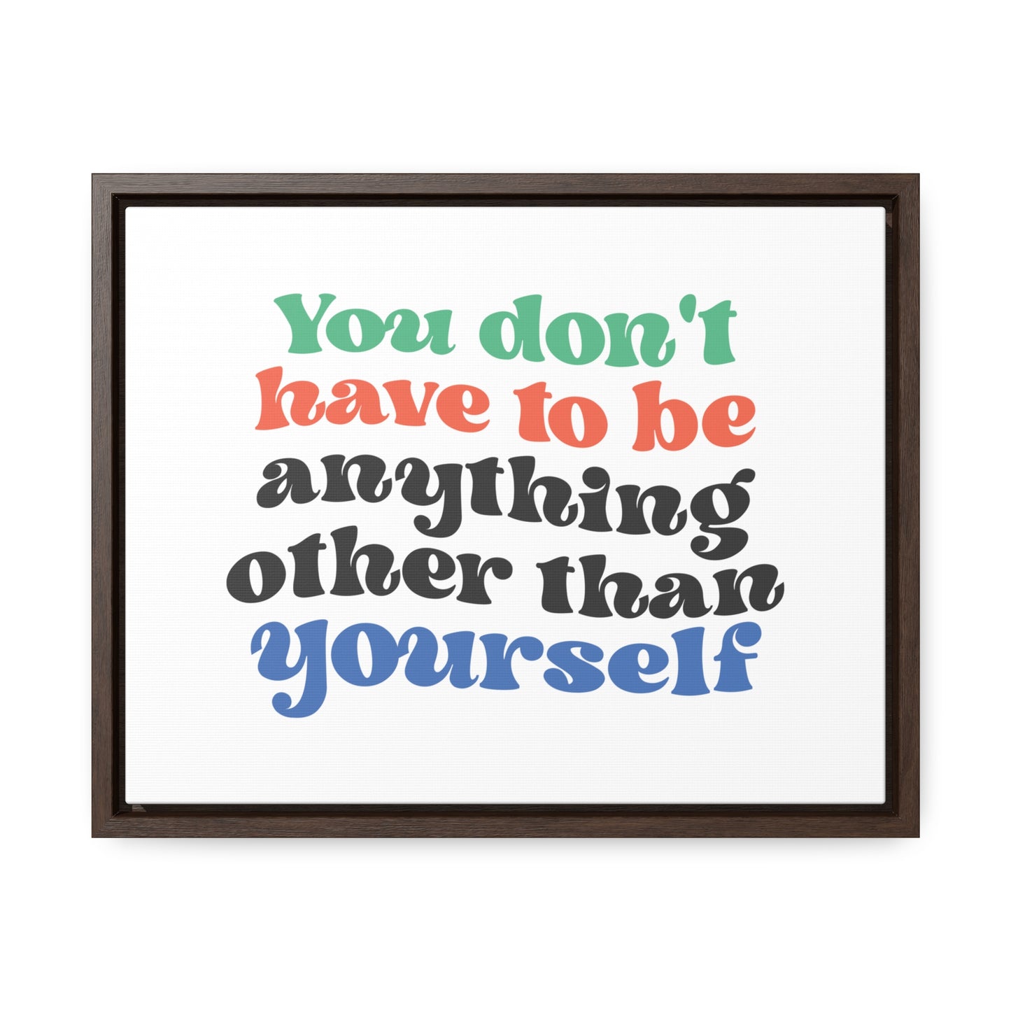 You Don't Have To Be anything other Than Yourself Wall Art