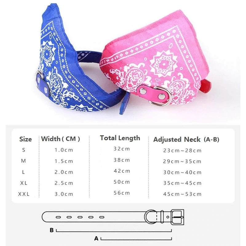 Pet Collars With Print Scarf