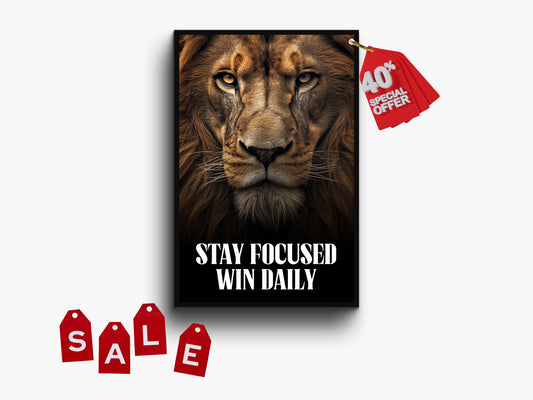 Stay Focused Win Daily Wall Art