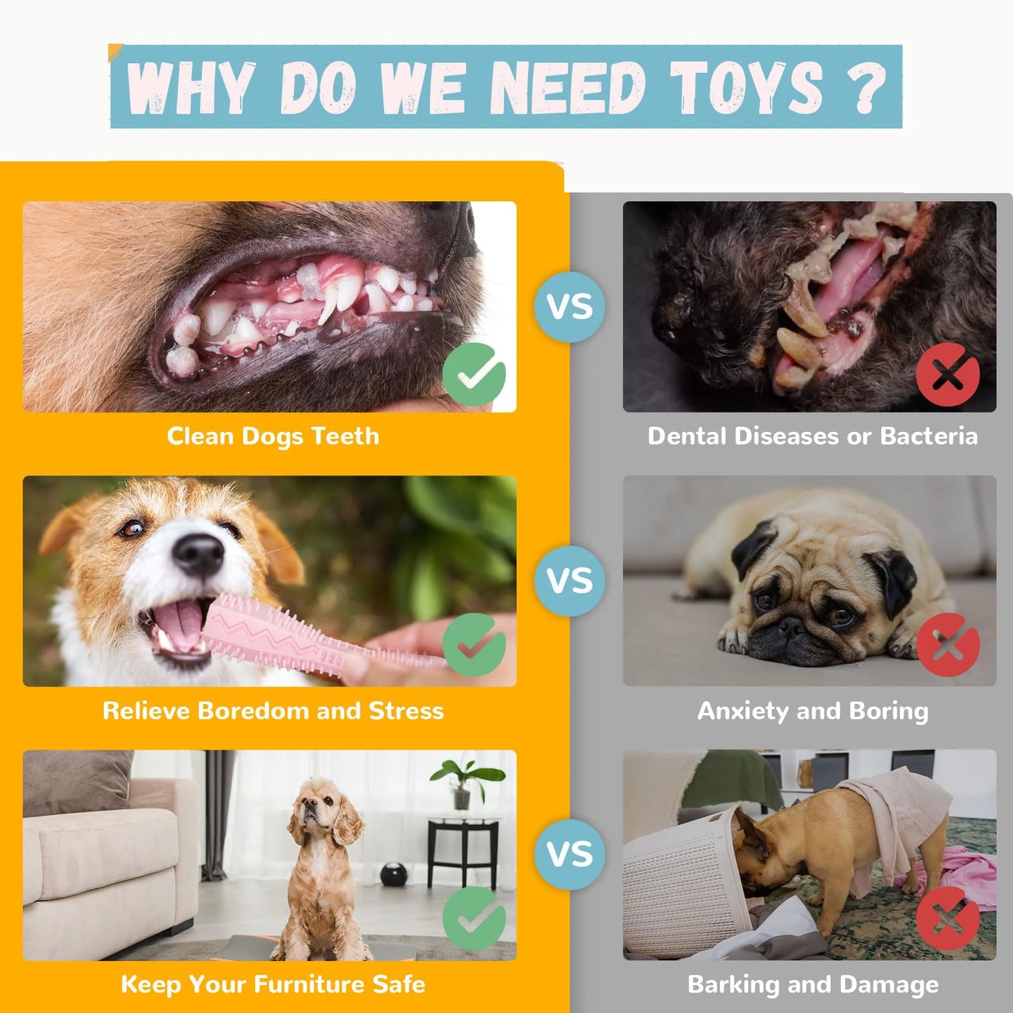 4 Pack Dog Chew Toy