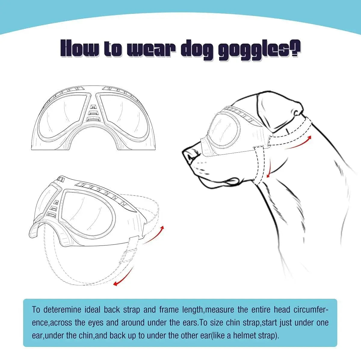Anti-UV Transparent Dog Sunglasses