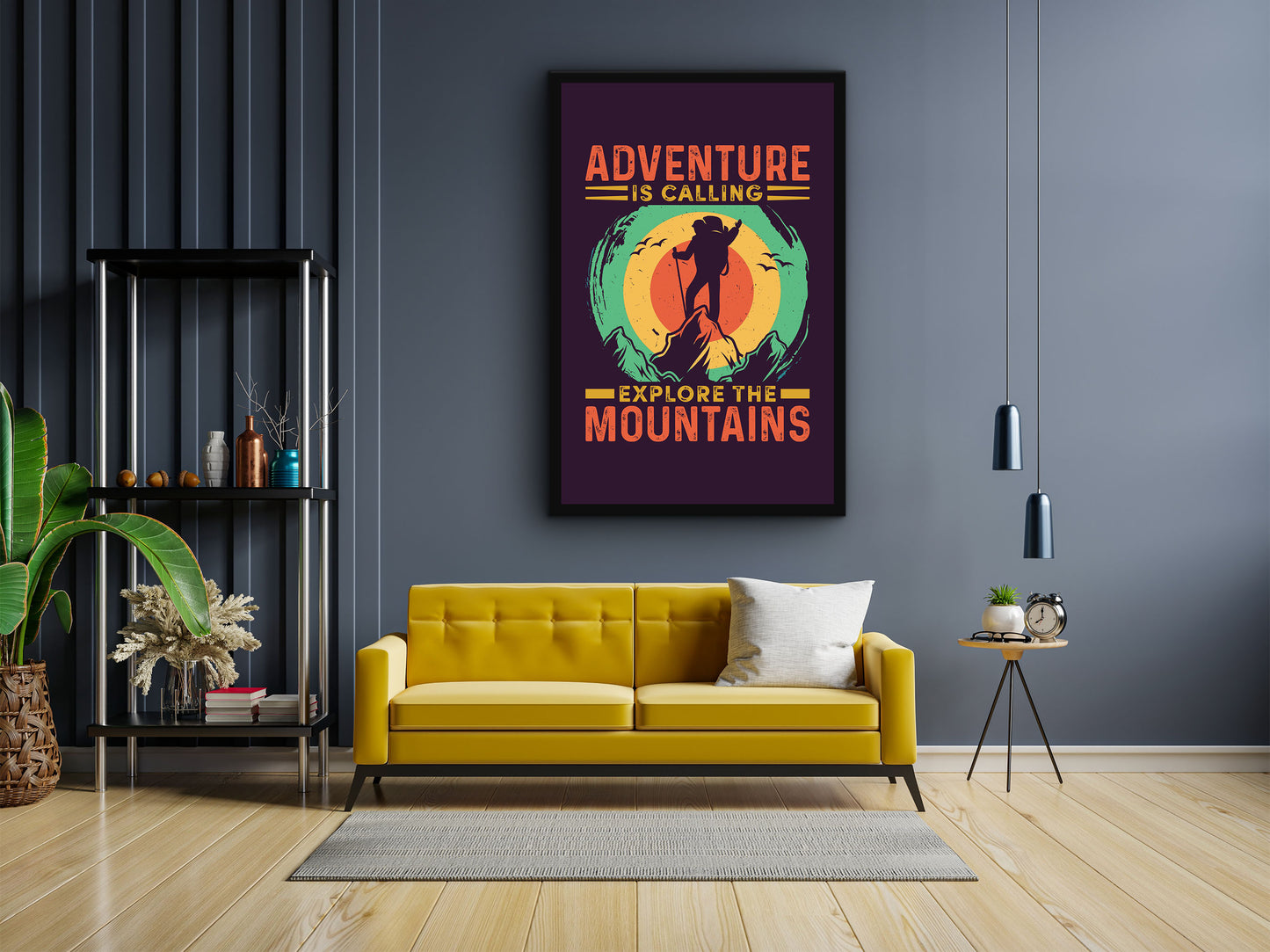 Adventure is Calling Explore the Mountains Wall Art