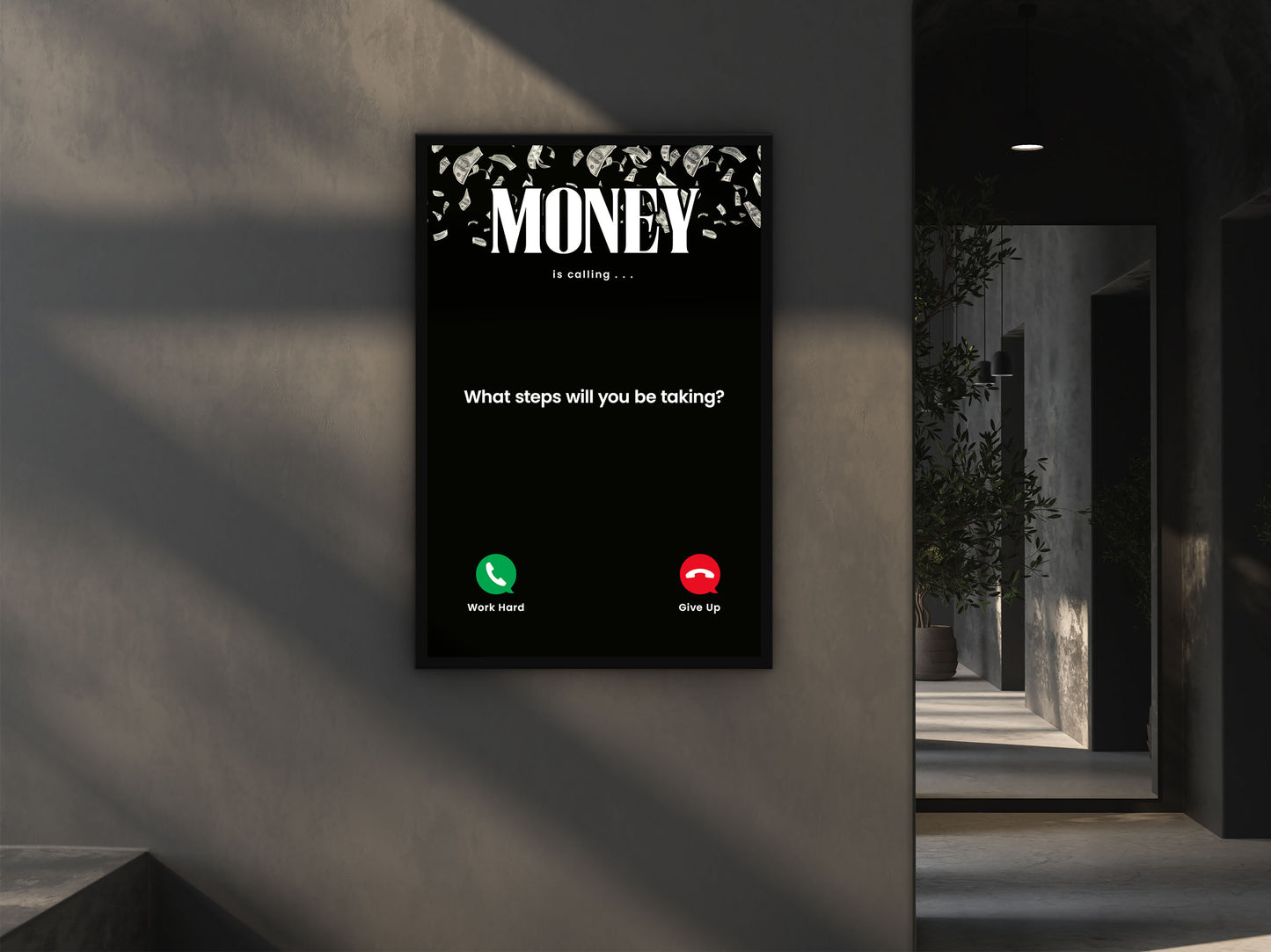 Money is Calling Wall art