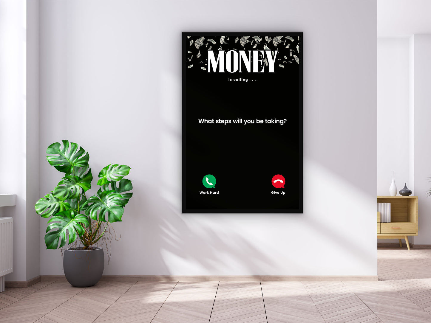 Money is Calling Wall art