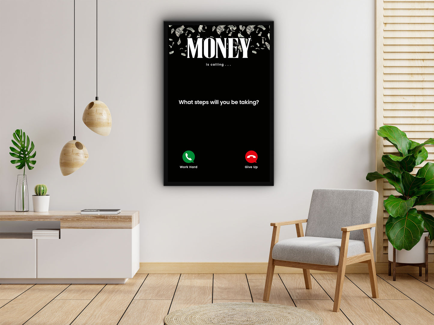 Money is Calling Wall art