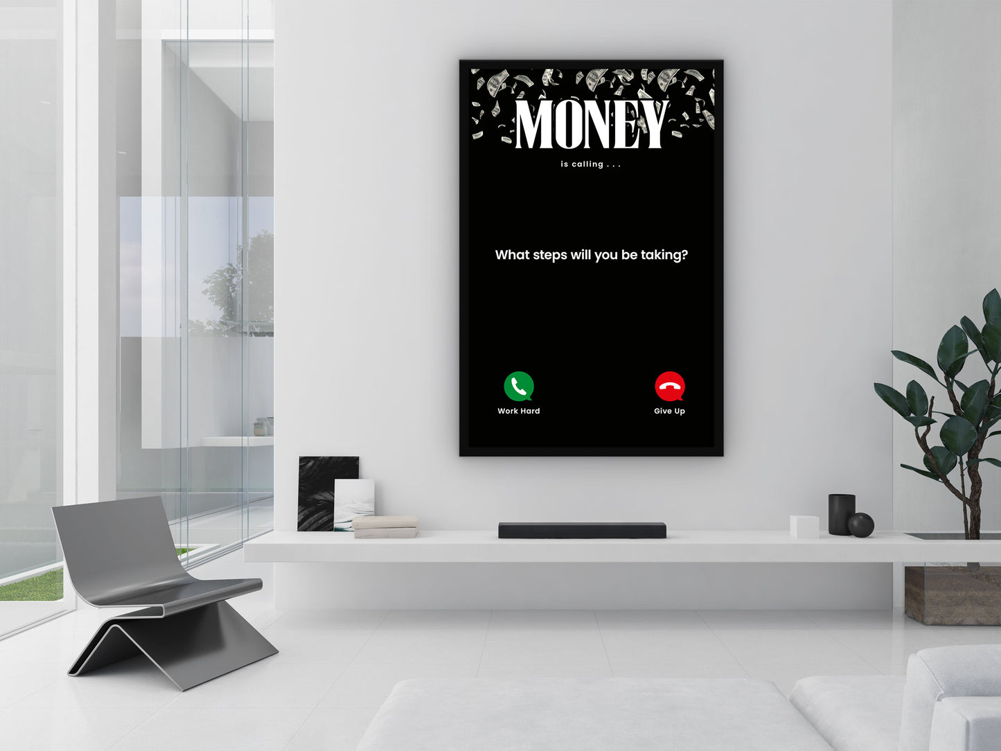 Money is Calling Wall art