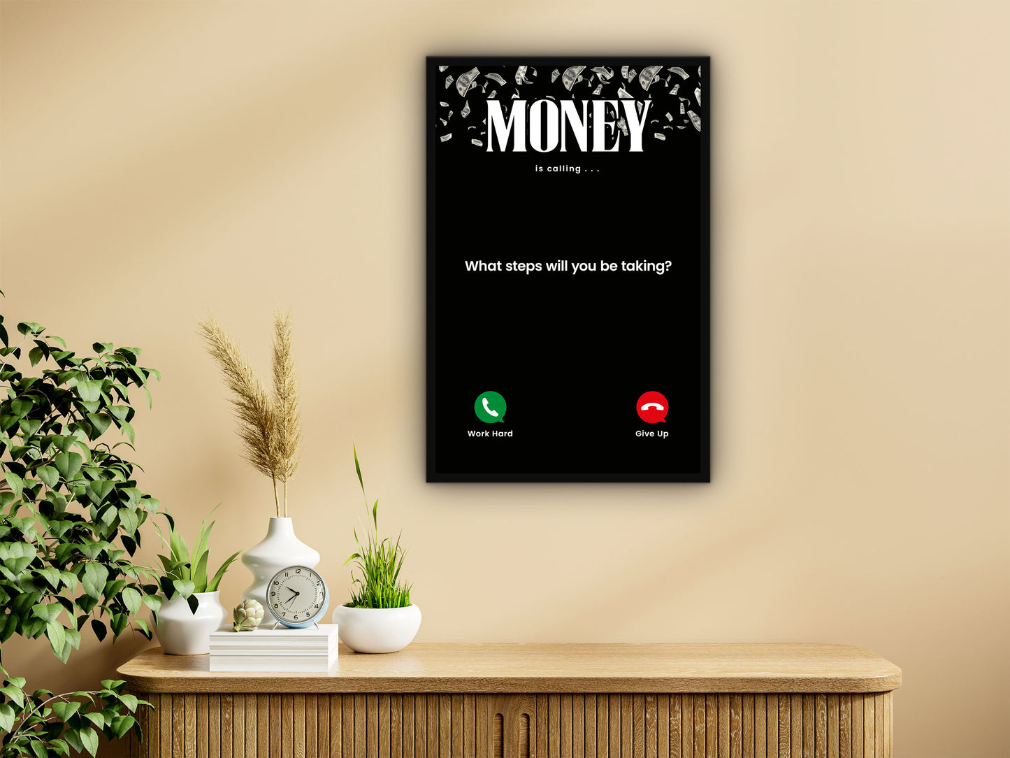 Money is Calling Wall art