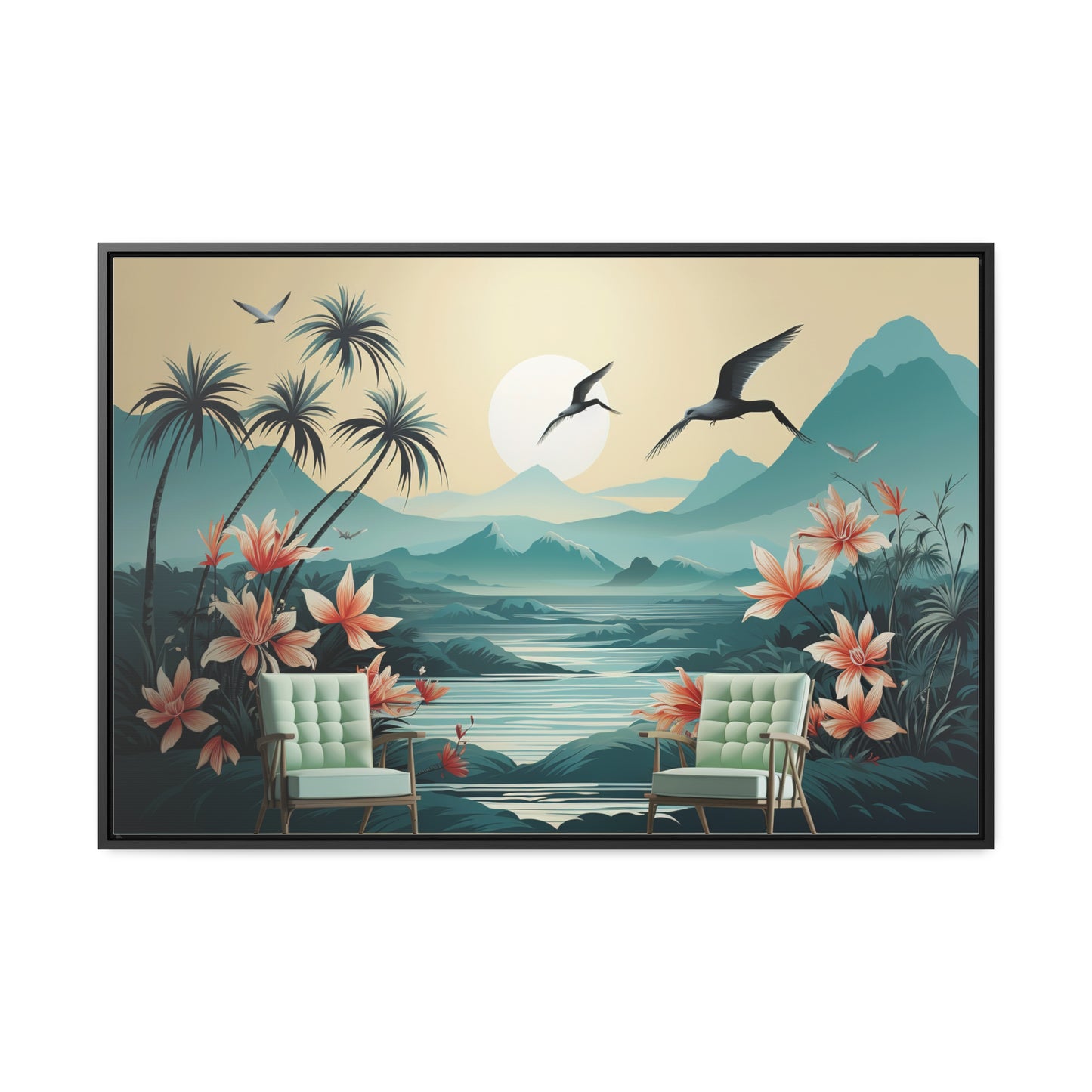 Wall Mural Wallpaper Jungle Landscape Flower for Living Room TV Sofa Bedroom Wall Art