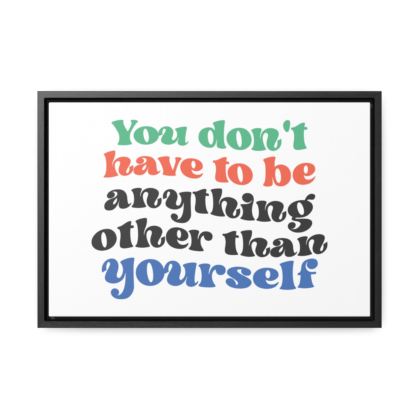 You Don't Have To Be anything other Than Yourself Wall Art