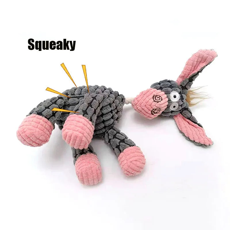 Donkey Shape Corduroy Chew Toy