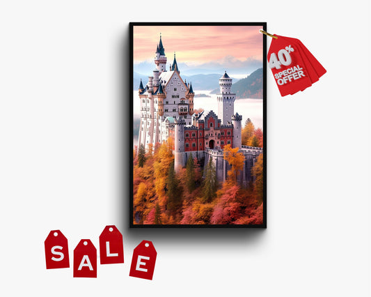 Neuschwanstein Castle Canvas Wall Art