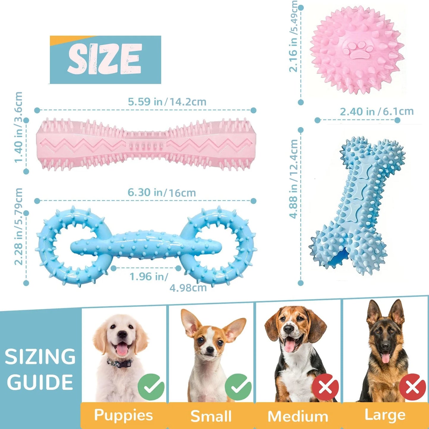 4 Pack Dog Chew Toy
