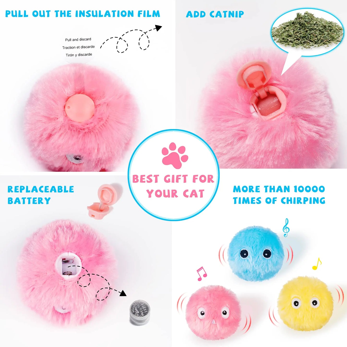 Interactive Ball Catnip Toy