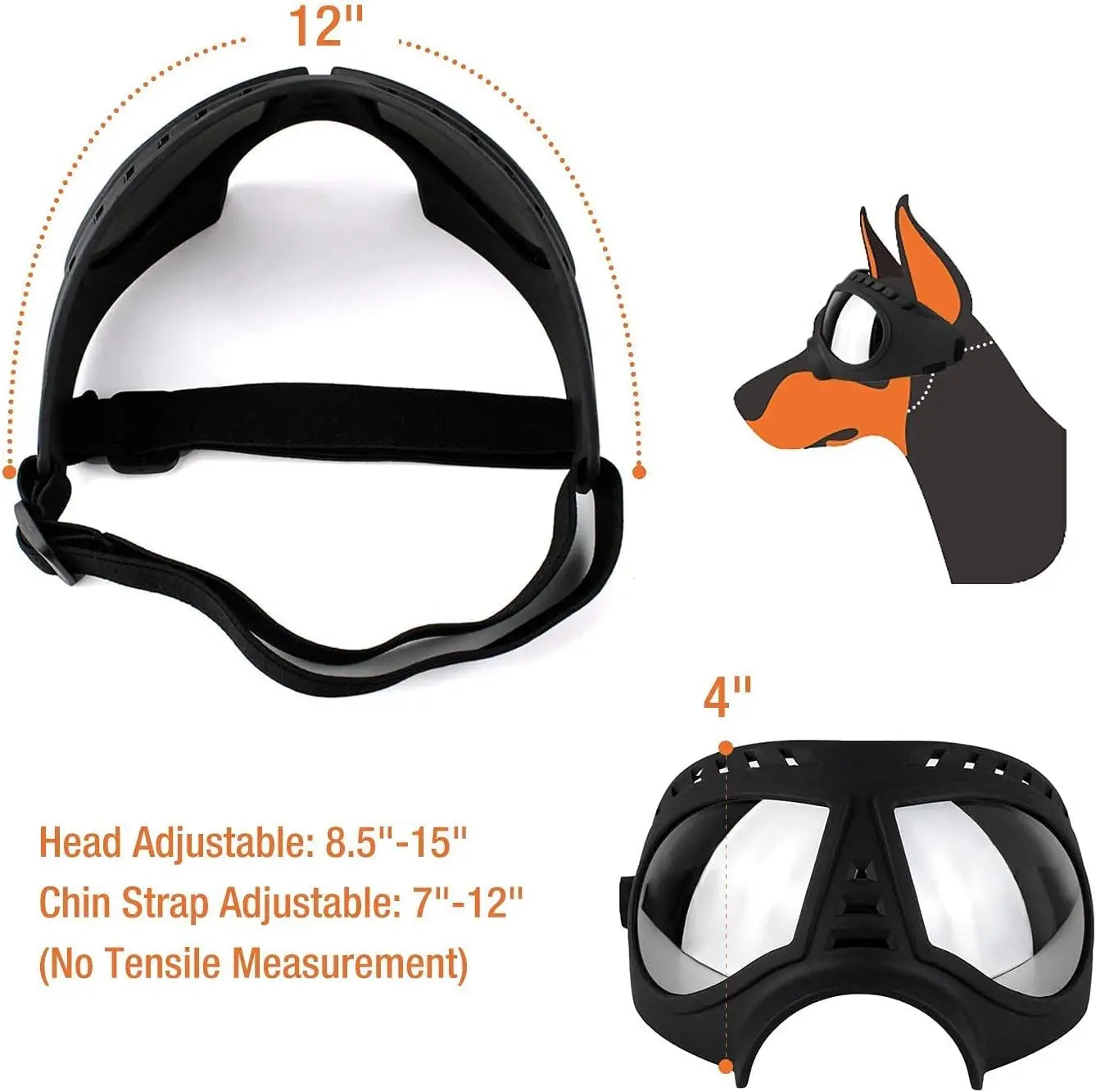 Anti-UV Transparent Dog Sunglasses